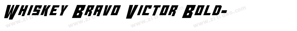 Whiskey Bravo Victor Bold字体转换